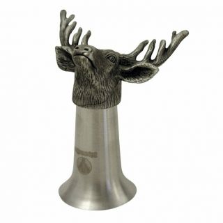 2 Jagermeister Shot Glasses Buck Head Elk Stag Deer Shooter Barware Jager 2
