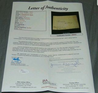 RUTHERFORD B.  HAYES SIGNED / AUTOGRAPH JSA AUTHENTIC 5