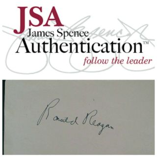 Ronald Reagan Signed Autograph Jsa Authentic