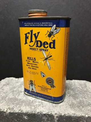Vintage Fly Ded Insect Spray Bug 1926 Rare Orange Blue