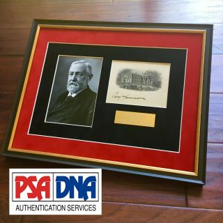 Benjamin Harrison Psa/dna Autograph White House Card Signed President