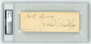 1923 President Calvin Coolidge Signed Autographed Cut Psa/dna Authentic