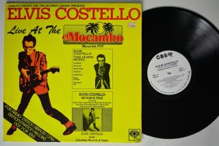 Elvis Costello Live At The El Mocambo Cbs Lp Vg,  /vg,  Canada Wlp Official Rare