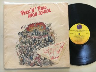 Ramones - Rock N Roll High School - Sire Soundtrack Signed By All Members Rock