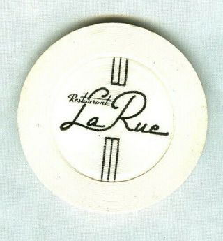La Rue Casino (las Vegas) Restaurant Chip (su) (n7658) (tcr 19 Rated L).  Xls
