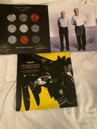 All Signed Twenty One Pilots 2x Vinyl Blurryface 2x Lp Trench And Vessel