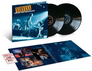 Nirvana Lp X 2 Live At The Paramount 1991 180 Gm,  Mp3s,  Poster,  Pass