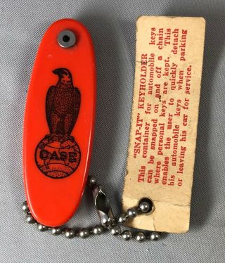 Ji Case Eagle Keychain Keyholder Farm Vintage Advertising La Porte City Iowa