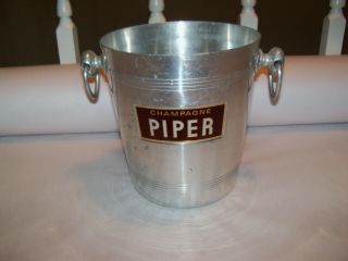 Vintage French Piper Champagne Wine Ice Bucket Cooler Aluminum Argit France