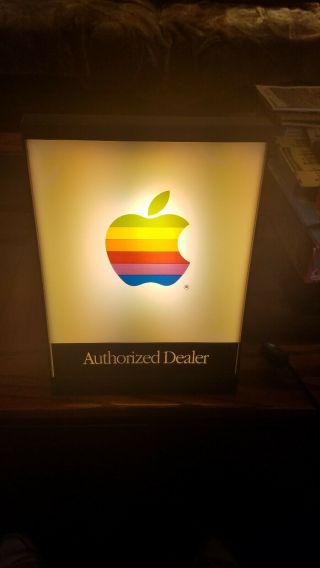 Vintage Apple Computer Authorized Dealer Sign 2