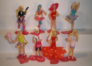 Kinder Surprise Set Barbie I Can Be Ferrero Dolls Princess Figures Cake Toppers