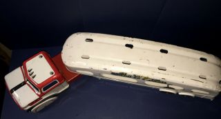 Marx DELUXE AUTO TRANSPORT Pressed Steel Vintage Car Carrier Antique Toy Truck 5