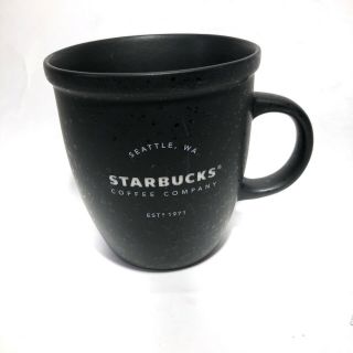 Starbucks Black Coffee Mug Cup 12 Oz Seattle Wa 2016 Abbey Laser Etched Matte
