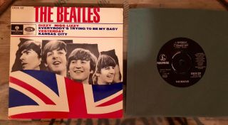 The Beatles Rare 1965 Dizzy Miss Lizzy Ep Sweden W/ Sleeve
