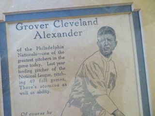 Grover Cleveland Alexander Coca Cola advertisement framed Atlanta,  GA 4