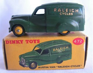 Vintage 1956 - 1961 Dinky Toys 472 Austin Van " Raleigh Cycles " Exb Example