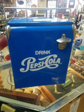 Retro Style Pepsi Cola Cooler Blue Permasteel