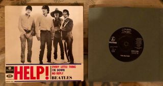 The Beatles Rare 1965 Help Ep Sweden W/ Sleeve