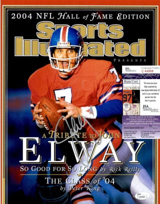 John Elway Signed 11x14 Photo W/ Jsa U44008 Denver Broncos Si