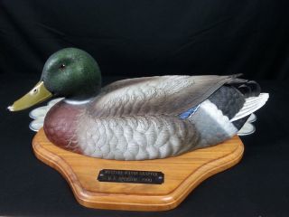 Hand Painted Mallard Duck Figurine Jules A Bouillet Life Size Limited Edition