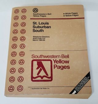 St.  Louis Suburban South Telephone Directory Yellow Pages 1985 - 86 Area Code 314