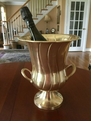 Vintage Brass Champagne Ice Bucket Pedestal Base