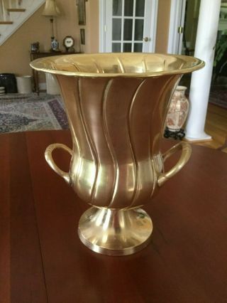 Vintage Brass Champagne Ice Bucket Pedestal Base 2