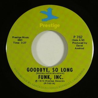 Funk,  Inc.  " Goodbye,  So Long " Soul Funk 45 Prestige Mp3