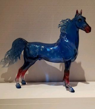 Breyer Patriot American Saddlebred Red And Blue Clearware