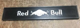 Red Bull Energy Drink Spill Bar Mat Silver Black Rubber Limited Edition