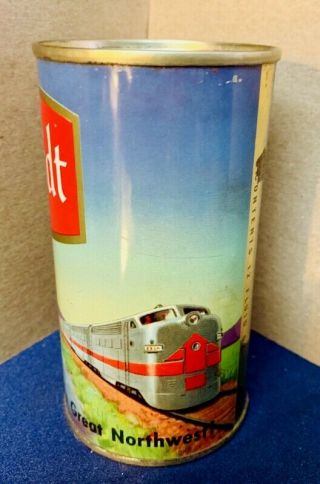SCHMIDT WAGON/TRAIN FLAT TOP BEER CAN,  ASSOCIATED,  St.  Paul,  MN,  USBC 131 - 5 4