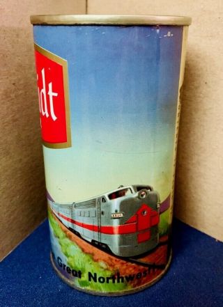 SCHMIDT WAGON/TRAIN FLAT TOP BEER CAN,  ASSOCIATED,  St.  Paul,  MN,  USBC 131 - 5 5