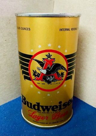 Budweiser Lager Irtp Oi Beer Flat Top Beer Can,  St.  Louis,  Mo Usbc 43 - 40