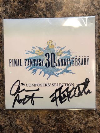 Final Fantasy 30th Limited Ed.  Cd Signed By Nobuo Uematsu & Arnie Roth,  Verified