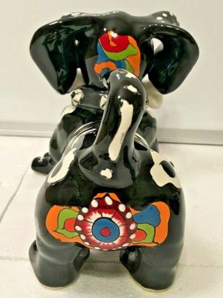 Mexican Pottery Animal Talavera Dog Figure Dachshund Day of the Dead Folk Art 4