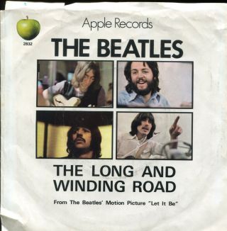 The Beatles The Long And Winding Road On Apple 45 With Picture Sleeve