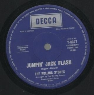 The Rolling Stones Rare 1971 Aust Only 7 " Oop Rock Single " Jumpin 