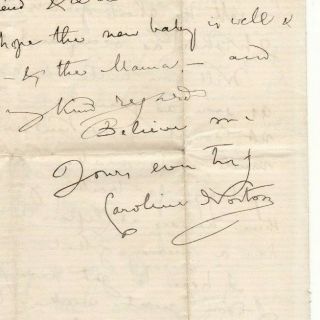 CAROLINE NORTON - signed letter by British writer & reformer - Lord Melbourne 4
