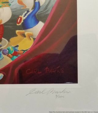 Carl Barks Pencil Signed Walt Disney Jeweled McDuck Edition Lithograph 2