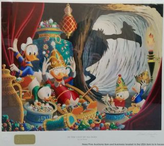 Carl Barks Pencil Signed Walt Disney Jeweled McDuck Edition Lithograph 4
