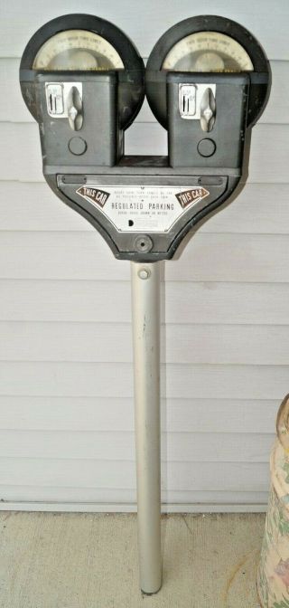 1950s 60s Duncan Coin Op 1 5 & 10 Cent Penny Nickle Dime Dual Car Parking Meter
