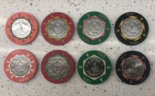 Set Of 8 Playboy Casino Gaming Chips ($2.  50 $5,  $25 & $100) Atlantic City,  Nj