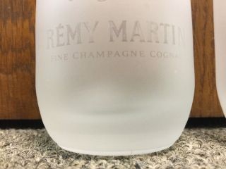 4 Remy Martin Fine Champagne Cognac Frosted Glasses 4 - 1/2 