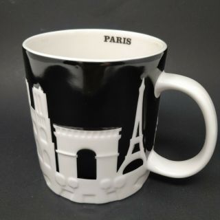 Starbucks 2011 Paris Collector Series Embossed Mug Eiffel Tower 16 Oz.  / 473 Ml