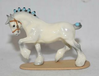 Hagen Renaker Hrcc Sr White Clydesdale Horse Figurine