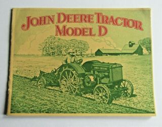 John Deere Tractor Model D Brochure Booklet
