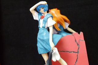 Neon Genesis Evangelion Rei Ayanami & Soryu Asuka Langley Figure Rare 3