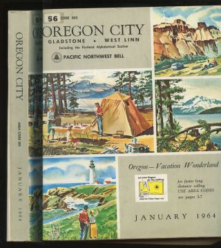 1964 Pnwb Telephone Book Directory Oregon City,  Gladstone; West Lynn & Portland