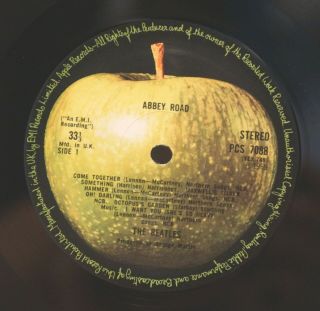 The Beatles Abbey Road Apple Records Vinyl Lp Made In England Unusual Label