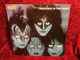 Vintage 1982 Kiss Creatures Of The Night Vinyl Record Album Lp Make - Up Cover